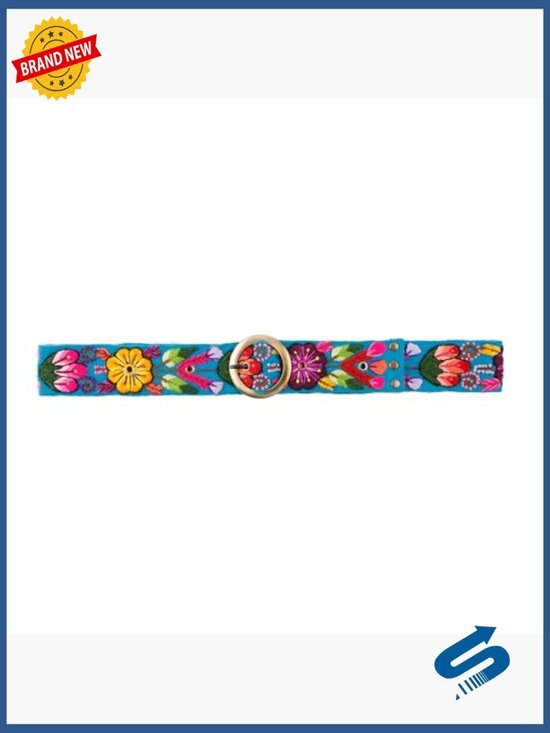 Handmade Embroidered Floral Wool Belt Fair Trade Women\'s Accessory main image 4